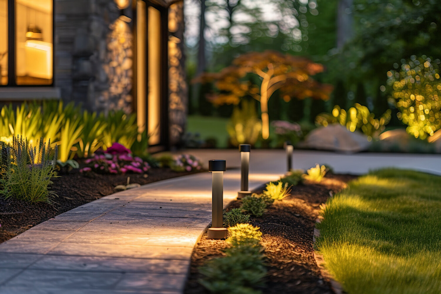 landscape lighting in Naperville